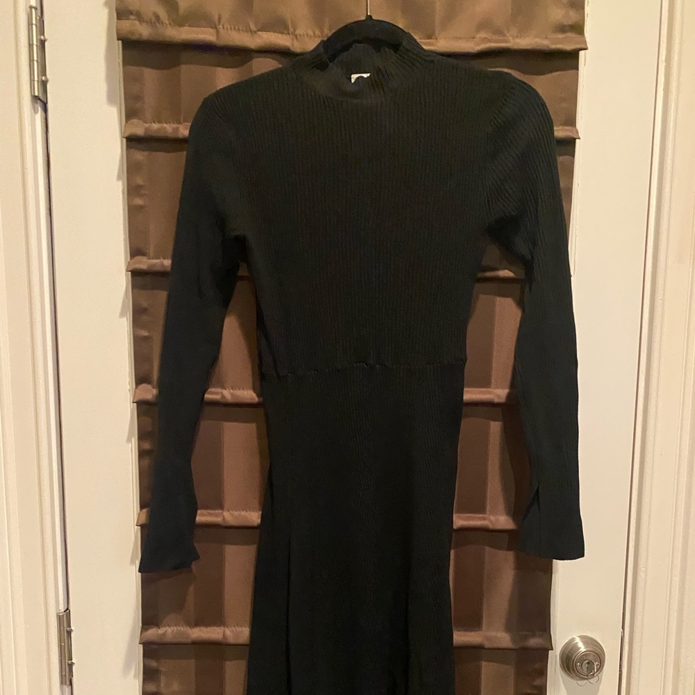 Black H&M mock neck midi, size S